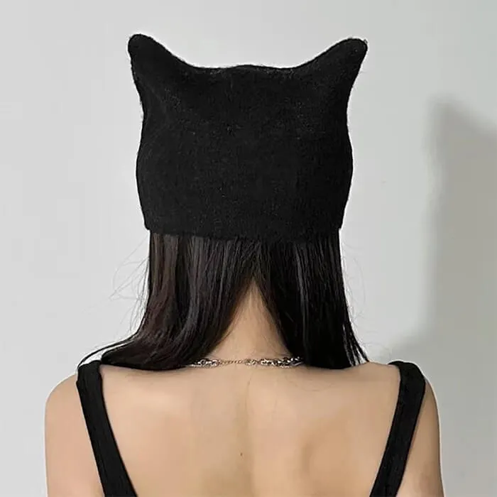 Star Print Cat Ear Hat