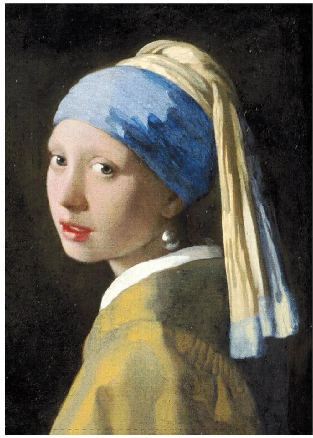 Succubus Art Girl With The Pearl Earring Tea Towel