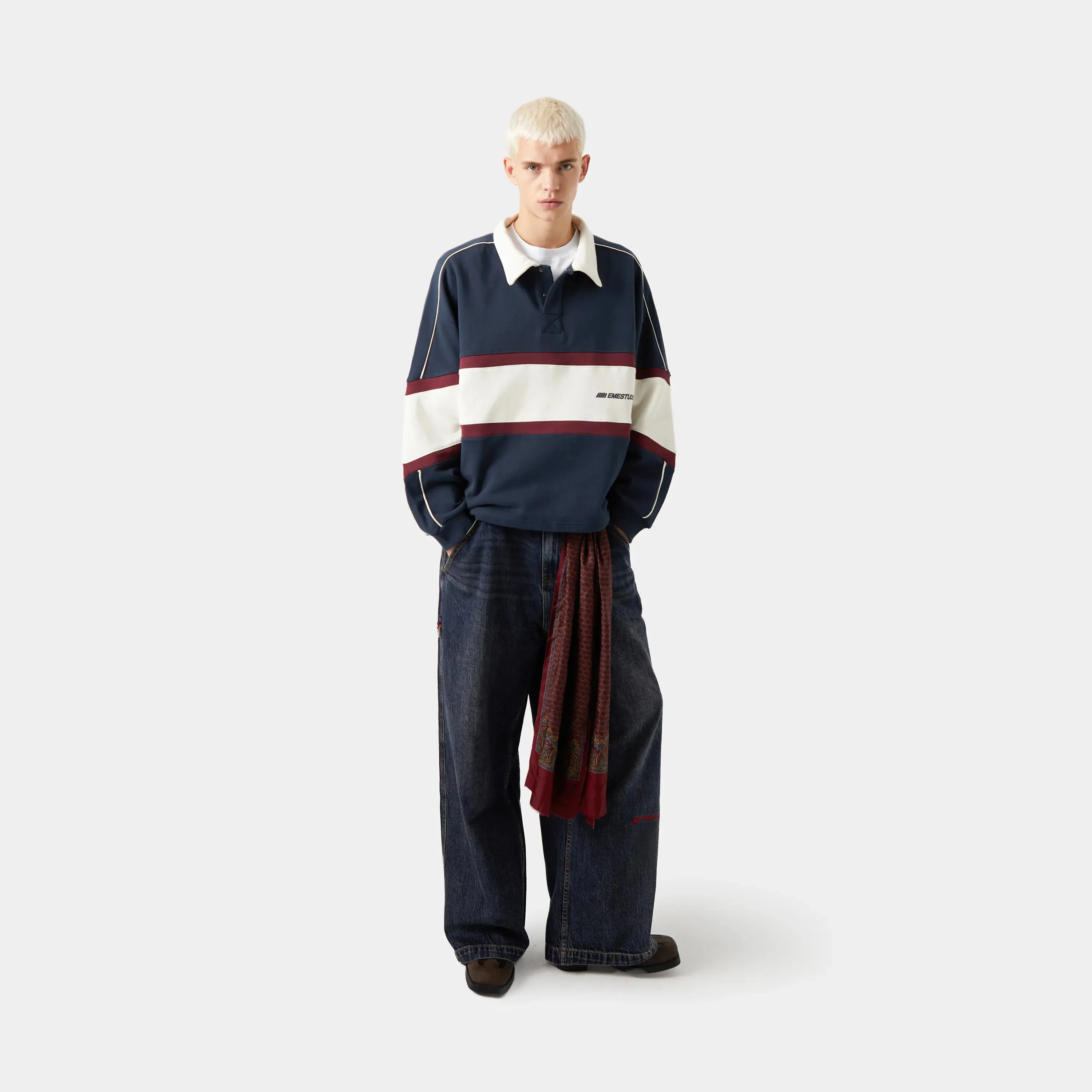 Whiz Navy Polo Sweatshirt